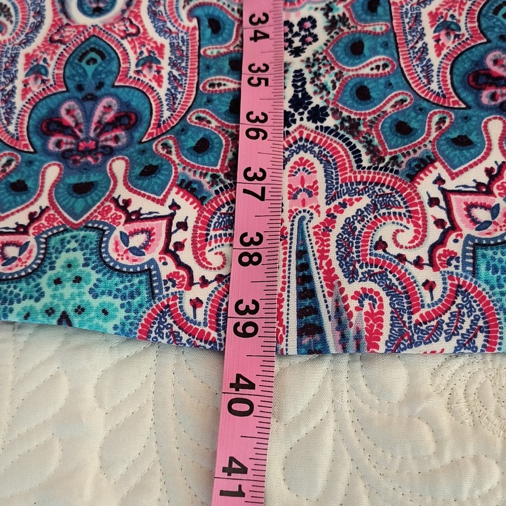 Talbots Sleeveless Dress Woman's Size 1X Multicolor Paisley Stretch Knit - Picture 9 of 14